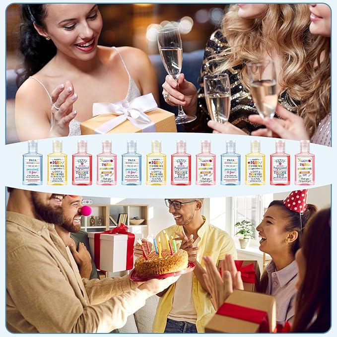 24 Pcs Paraprofessional Day Gifts Mini Hand Sanitizer Bulk Favors 1fl oz Travel Size for Party Supplies Dentist Doctor Nurse Teacher Coworker