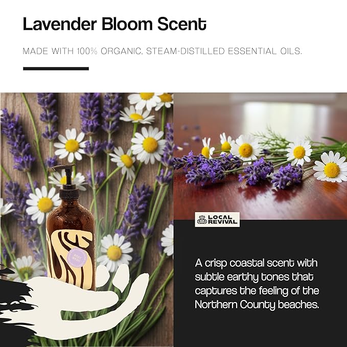 Tallow and Honey Body Wash - Lavender Bloom - Beef Tallow with Honey Olive Oil Shea Butter and Jojoba Oil - Moisturizing Body Wash for Men and Women 16oz