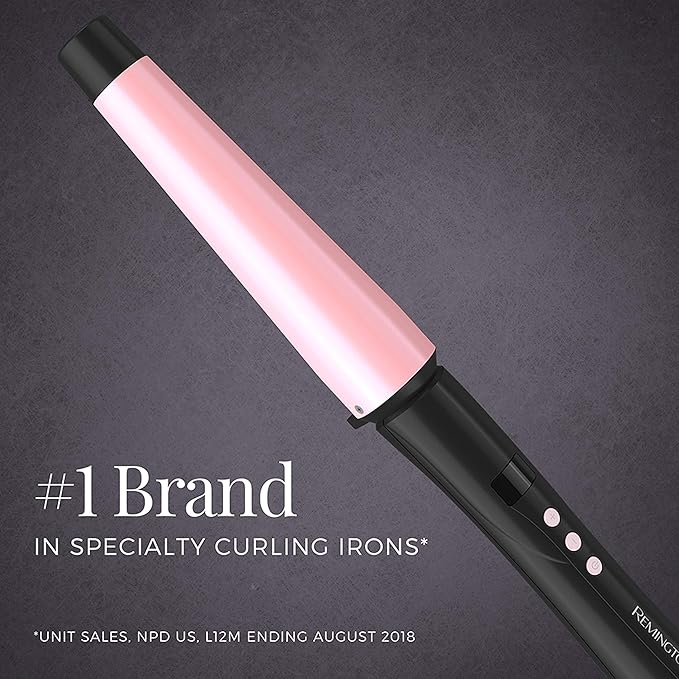 Remington Amazing Hair Bundle: Anti Static Ceramic Hair Straightener &amp Digital 1-1 ½ Inch Ceramic Curling Wand
