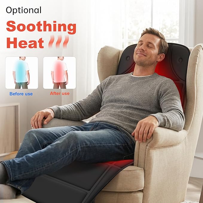 CILI Full Body Massage Mat with Heat Vibration Back Massage Pad Full Body Massager for Bed Chair Sofa Massage Mattress Pad