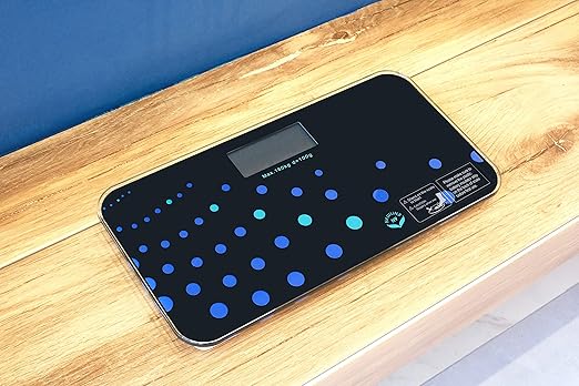 NewlineNY Trendy Wave Mini Bathroom Scale + Travel Slip Case SBB0721M-NYTW + NY-MSS101-BBL