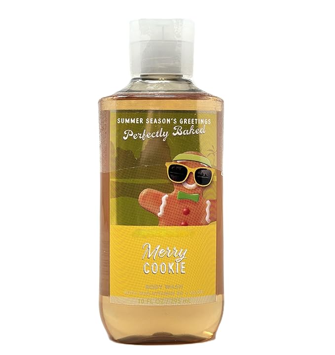 Bath and Body Body Wash with Pro Vitamin B5 + Aloe (10 FL OZ / 295 ML Merry Cookie)