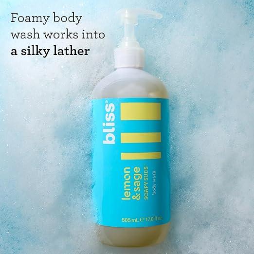 Bliss Soapy Suds &amp Fab Foaming 2-in-1 Cleanser - Hydrating &amp Cleansing Daily Use Skincare - Clean Vegan Cruelty-Free Body &amp Face Wash