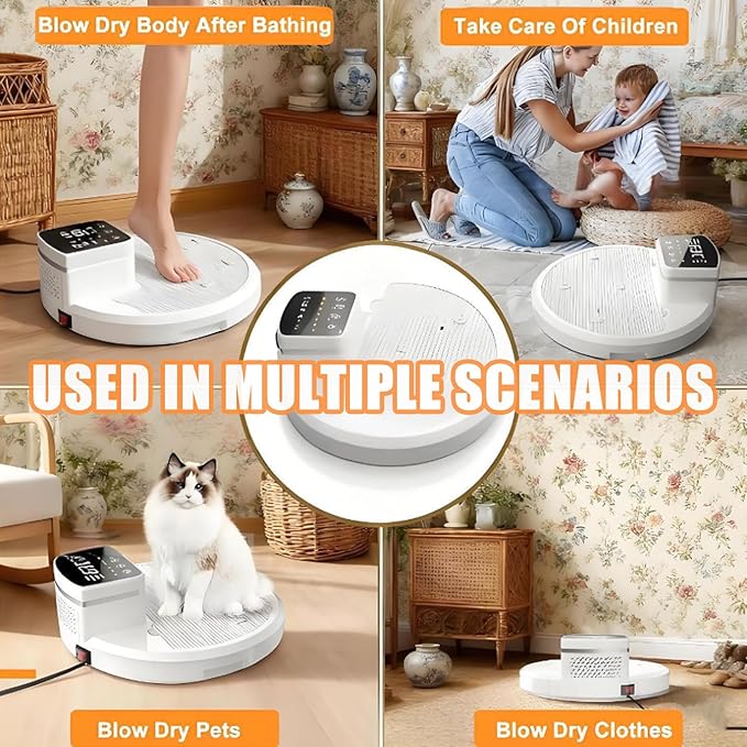 ddingsmafosee 2025 New Body Dryer - After Shower Hair Dryer for Full Body Care with Foot LED Control Panel Preheating 4 Speeds Conditioning Cold/Warm for Bathroom/Swimming Pool/Gym/Spa 220V