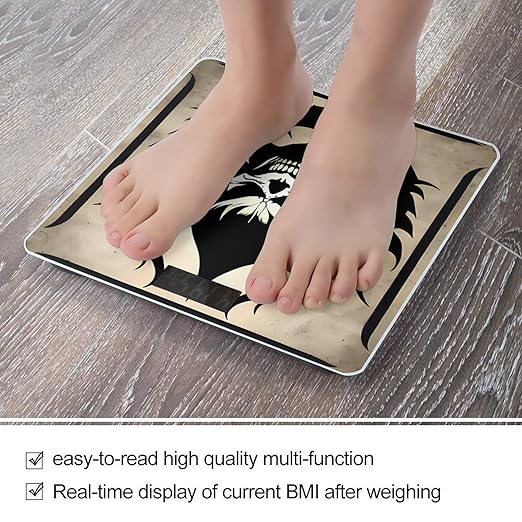 Devil Satan Scale for Body Weight Accurate Digital Bathroom Scale Toughened Glass High Precision Scales Smart Weight Scales with Large LCD Backlight Display Weighing Machine