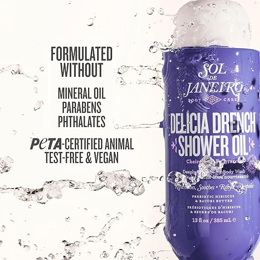 Sol de Janeiro Delicia Drench Shower Oil | Deeply Nourishing Body Wash