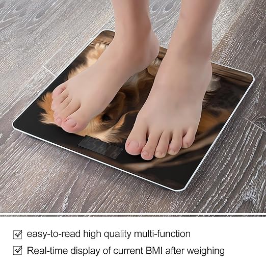 Digital Bathroom Scale for Body Weight Scale with Bright LCD Display High Accuracy Step-On Technology Auto On/Off Dog and Cat Digital Scales 400 Lbs /180kg