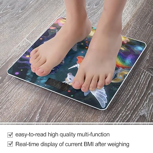 Fantasy Gathering Smart Scale for Body Weight Digital Bathroom Scale Toughened Glass Weight Scale with Large LCD Backlight Display High Precision Scales Weighing Machine