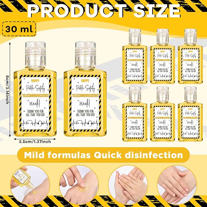 Oudain 911 Dispatcher Gifts National Public Safety Telecommunicators Week Mini Hand Soap Bulk Telecommunicators Gift Favors Small Hand Soap for Guest 1 Fl oz Travel Size Party Supplies