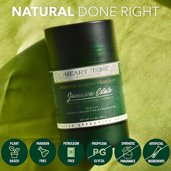 Natural Deodorant | Bioactive | Aluminum &amp Baking Soda Free | 24HR Protection | Men &amp Women | The Classic Scent - Fragrance Free