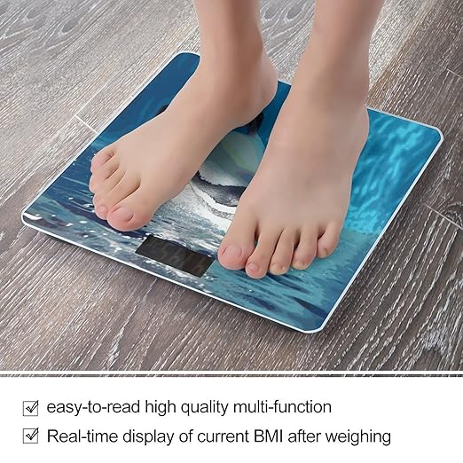 Swimming Penguin Bathroom ScaleHighly Accurate Digital Weighing Machine for People Bright LED Display Weight Scale for The Aldult Home Use