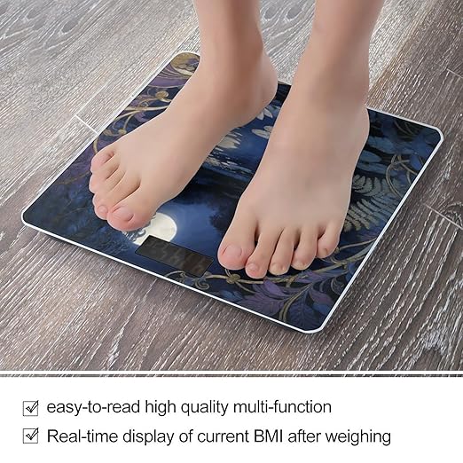 Jardin D'Ete Smart Scale for Body Weight Digital Bathroom Scale Toughened Glass Weight Scale with Large LCD Backlight Display High Precision Scales Weighing Machine