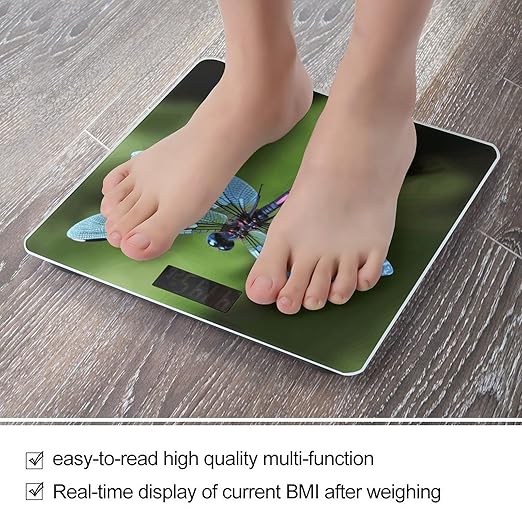 Blue Dragonfly Smart Scale for Body Weight Accurate Bathroom Scale with LED Display Digital Weight Scales Weighing Machine High Precision Scales for Bath Home