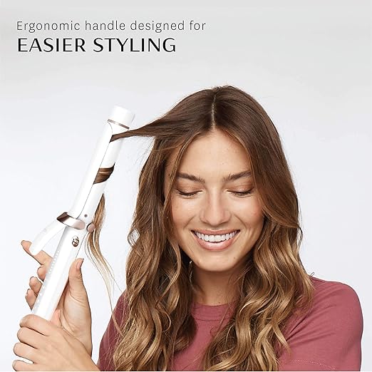 T3 Curl ID 1.25 Digital Ceramic Curling Iron with Smart Touch Interface &amp Interactive HeatID Technology for Automatic Heat Setting Personalization - Shiny Smooth Curls that Last