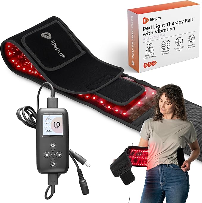 Lifepro Red Light Therapy Belt and Portable Infrared &amp Red Light Therapy Torch for Body Pain Relief and Healthy Routine