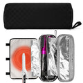 Linkidea Curling Iron Storage Bag Travel Hair Tools Organizer with Compartment Compact Portable Hair Accessories Case Flex Style heat resistant Carrying Pouch for Outdoor Use Black