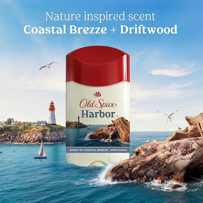 Old Spice Antiperspirant Deodorant for Men Harbor Scent 48 Hr Odor Protection 2.6 oz (Pack of 3)