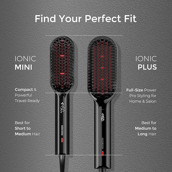 TYMO Ionic Plus Hair Straightener Brush + TYMO Ionic Compact Straightening Brush