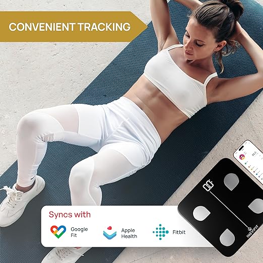 INEVIFIT Smart Body Fat Scale Highly Accurate Bluetooth Digital Bathroom Body Composition Analyzer Measures Weight Body Fat Water Muscle Visceral Fat &amp Bone Mass for Unlimited Users
