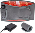 Wireless Heating Waist Belt with 8000mAh Battery 3 Vibration Modes &amp 3 Heat Levels Cordless Back Massager with Extension Strap for Lower Back Cramps Lumbar Support Office &amp Travel Use