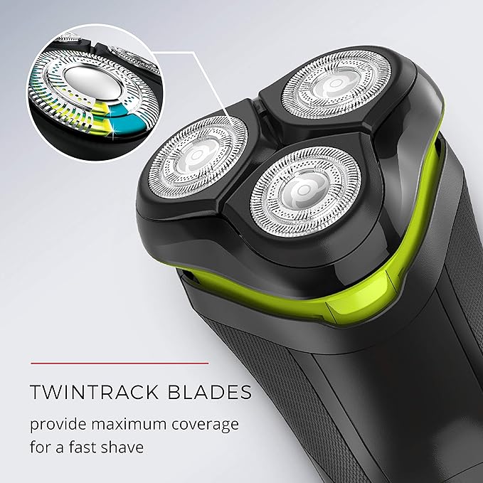 Remington Ultrastyle Rechargeable Rotary Shaver Pr1320 Black/Neon Green