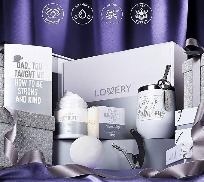 Gift for Dad Personalized Gifts for Men Birthday Funny Thank You Gifts for Him Men Husband Father Dad Boss Brother Boyfriend Uncle Unique Spa Gift Set with w/ Tumbler Self Care