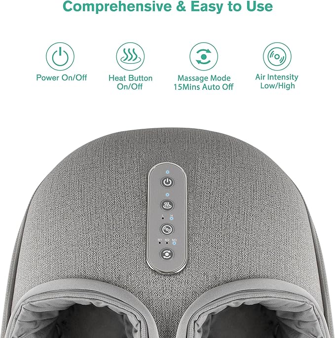 Medcursor Foot Massager Machine Neck and Shoulder Massager with Heat