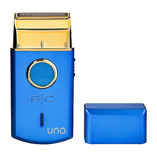 StyleCraft Uno Cordless Single Foil Shaver Mini Travel Size Portable Gold Titanium Premium Head Turbocharged Motor