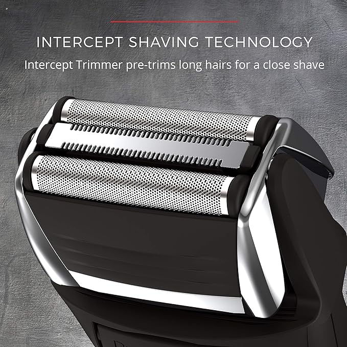 Remington F5 Power Series Foil Shaver Electric Razor for Men Cordless Rechargeable with Pop Up Trimmer Pivot &amp FlexFoil Technology Lightweight Handheld Design Black