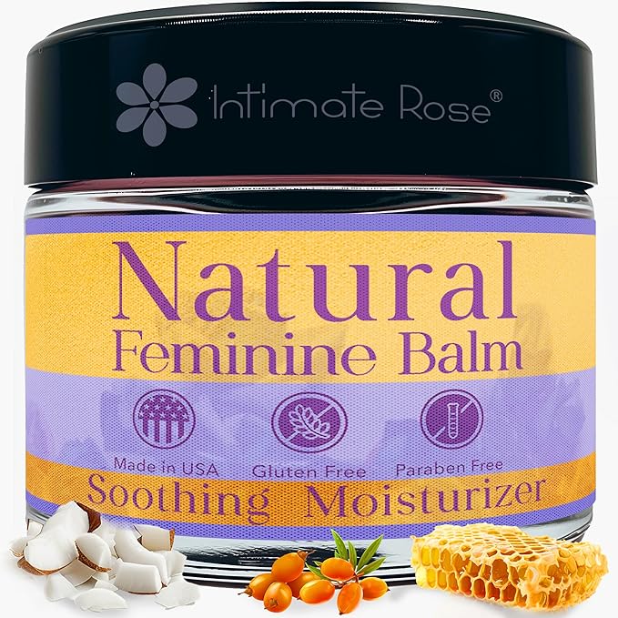 Vulva Balm &amp Organic Vaginal Moisturizer for Women: Natural Vulva Moisturizer &amp Vulva Cream for Dryness on Intimate Skin - NON Estrogen Cream - Perfect for Menopause &amp Shaving Rash Relief