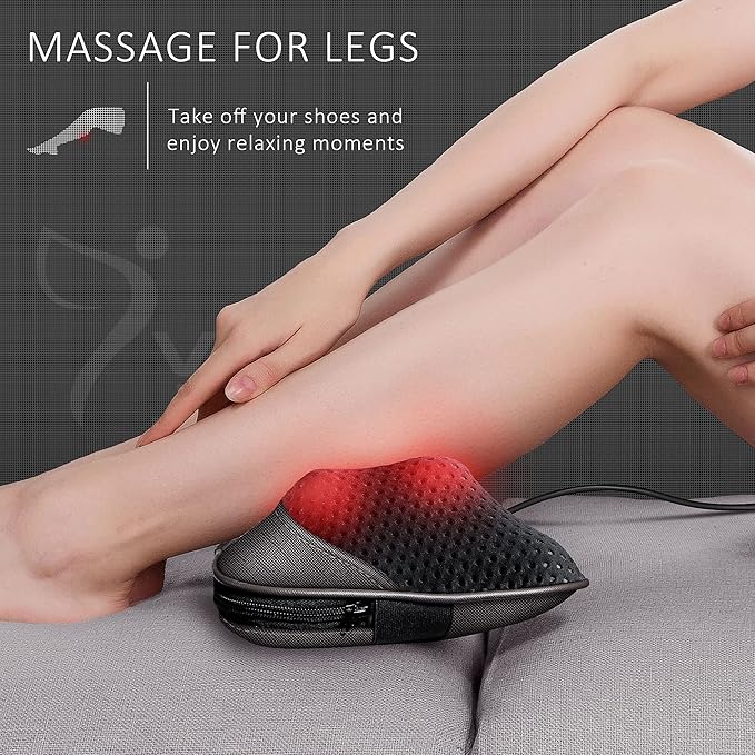 VIKTOR JURGEN Back Massager Kneading for Neck Shoulder and Foot Shiatsu Massage Pillow with Heat Relaxation Gifts for Women/Men/Dad/Mom/Christmas/Mothers Day/Fathers Day/Valentine's Day