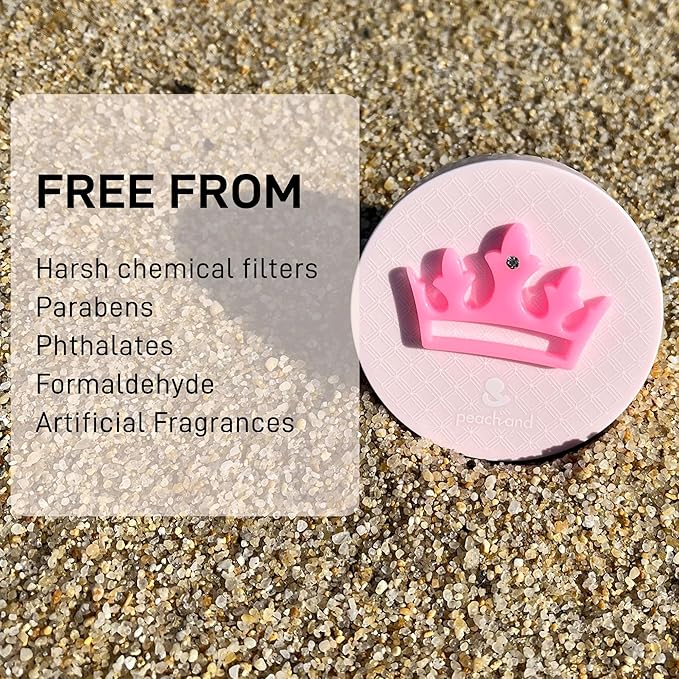 Peachand Baby Kids Mineral Sun Cushion SPF50+ PA++++ Korean Skin Care Pink ribbon – Set with 1 Cushion and 1 Refill