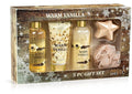 Freida &amp Joe Fragrance Bath &amp Body Collection Gift Box Includes Shower Gel Body Lotion Body Scrub Bath Bomb &amp Sponge (Warm Vanilla)