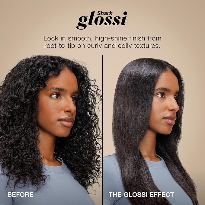 Shark Glossi 2-in-1 Hot Tool and Air Glosser | Ultra-Fast Ultra-Glossy Blowouts at-Home | Heat-Controlled Ceramic Curly Coily and Color Friendly | Raspberry | HT302BP