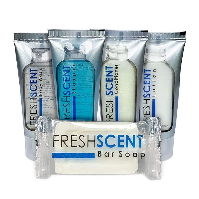 Freshscent Body Wash 1oz (100 Pack) Hotel Travel Size Bulk Amenities and Toiletries for Hospitality