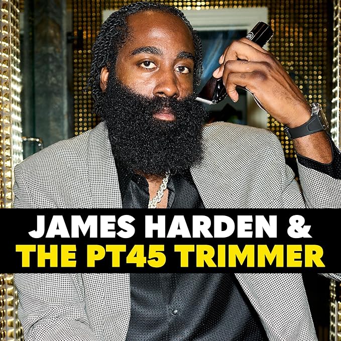 The Beard Club Beard Trimmer for Men - Electric Cordless Rechargeable Beard &amp Hair Trimmer - High Power 7000 RPM - 8 Color Guides 45 Unique Trim Lengths - Travel Lock