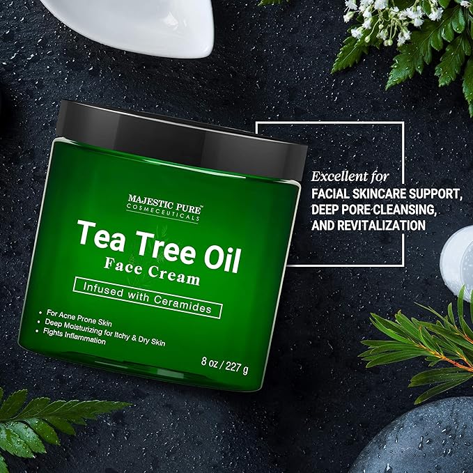 MAJESTIC PURE Tea Tree Body Wash Tea Tree Foot Cream &amp Tree Tea Face Cream Bundle