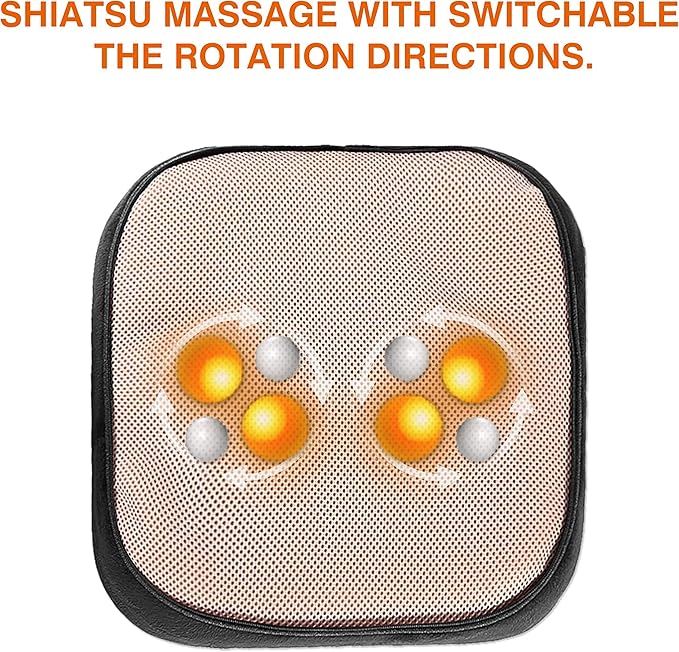 Snailax Shiatsu Air Compression Back Massager Foot Massager Bundle Massage Chair Spot Massage for Neck and Back Vibration Massage Seat Cushion