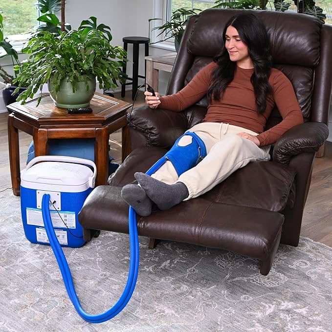 Polar Active Ice 3.0 Cold Therapy Ice Machine System with Programmable Timer Knee and Joint Compression Pad Lightweight 16 Quart Cooler Quiet Pump Strong Cryotherapy Pain Relief Treatment