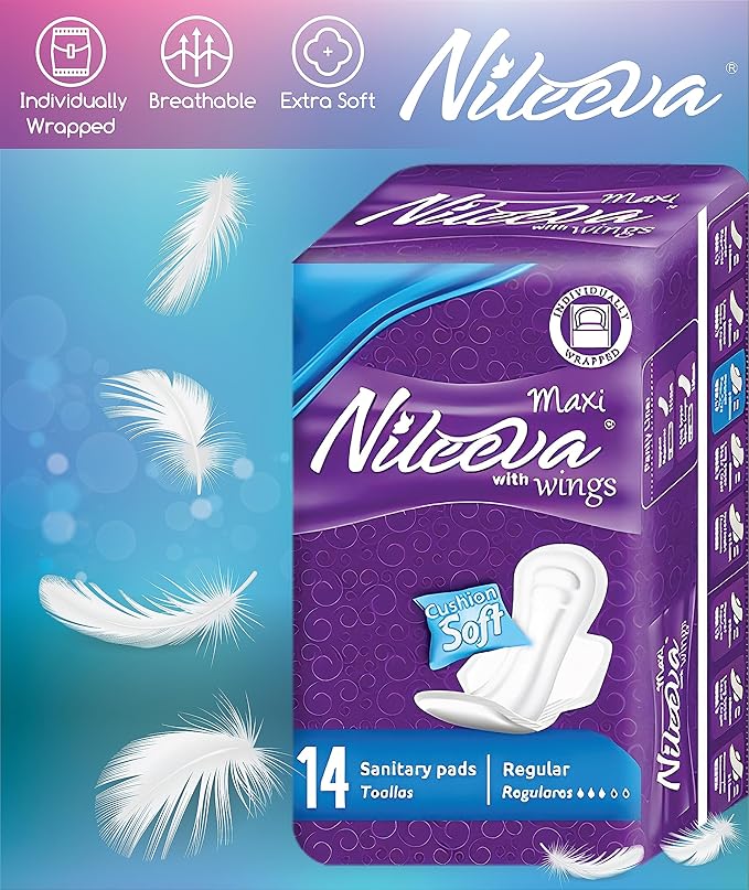 Care Maxi Sanitary Napkins with Wings – Ultra Soft Super Absorbency &amp Individually Wrapped Super Value Bulk Pack (14 Pads/Pack X 36 Packs = 504 Pads)