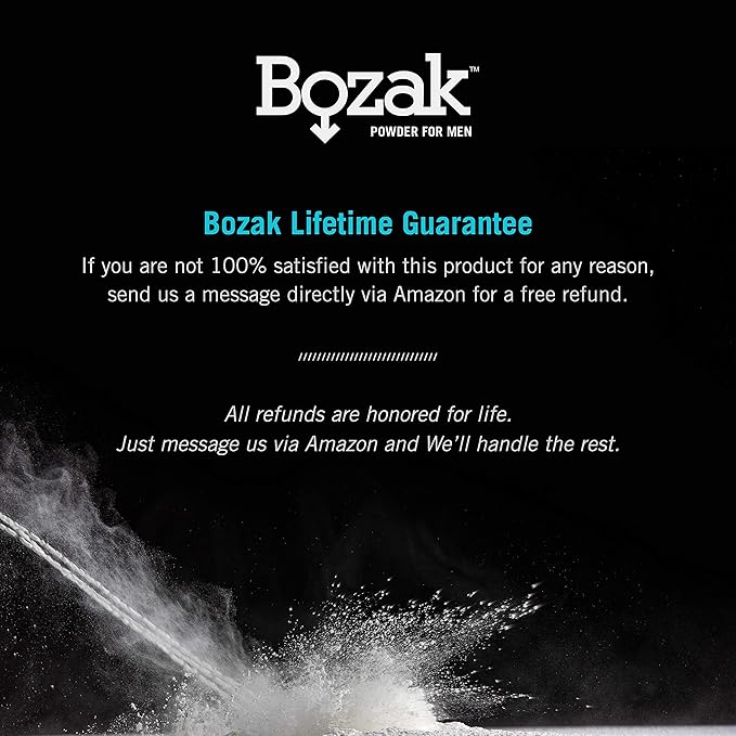 Bozak Cooling Body and Foot Powder for Men – Talc Free Jock Itch Defense Deodorant Stops Chafing Absorbs Sweat and Keeps Skin Dry – with Menthol (4 oz.) – 3 Pack
