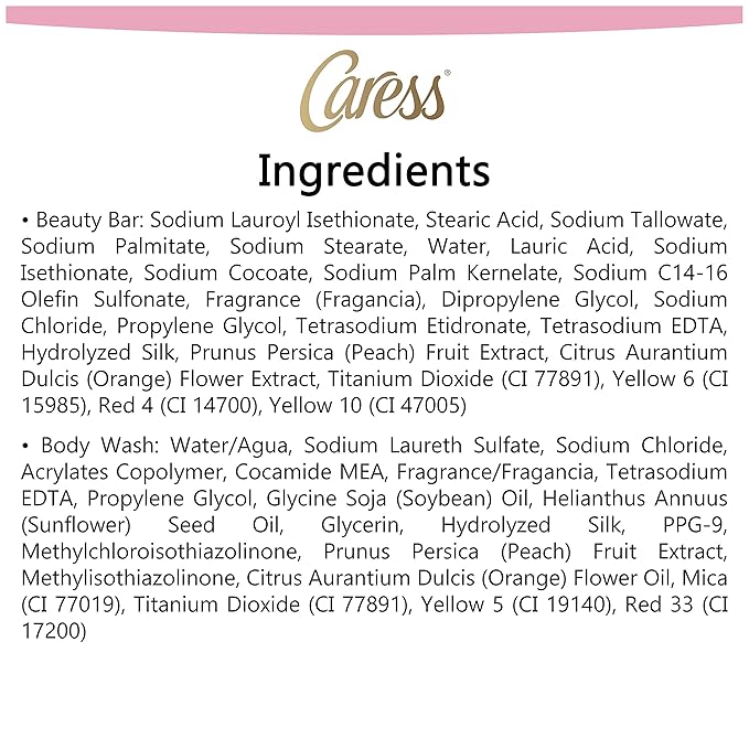 Caress Daily Silk Bar Soap &amp Hydrating Body Wash Gift 4 count