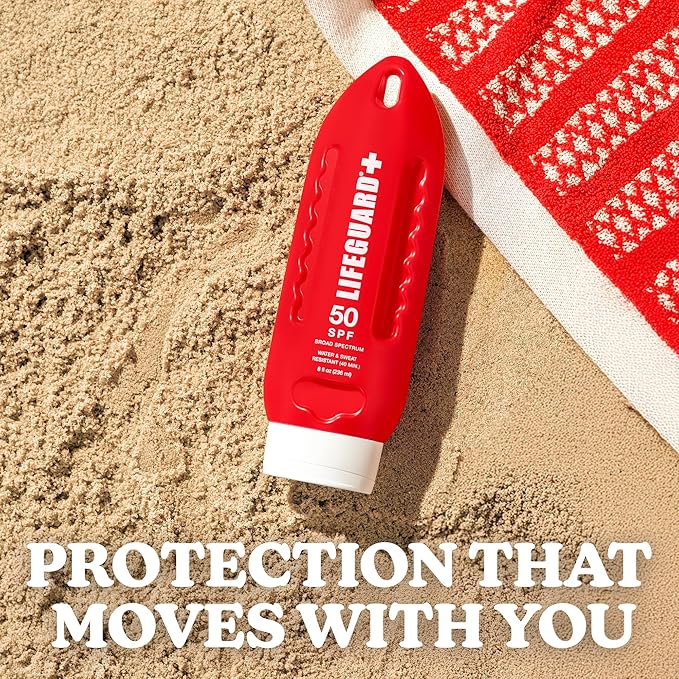 Lifeguard SPF 50 Sunscreen Lotion - Daily Broad Spectrum Face and Body Sunscreen No White Cast Hydrating Finish For All Skin Types Water Resistant Reef Safe - 8 fl. oz.