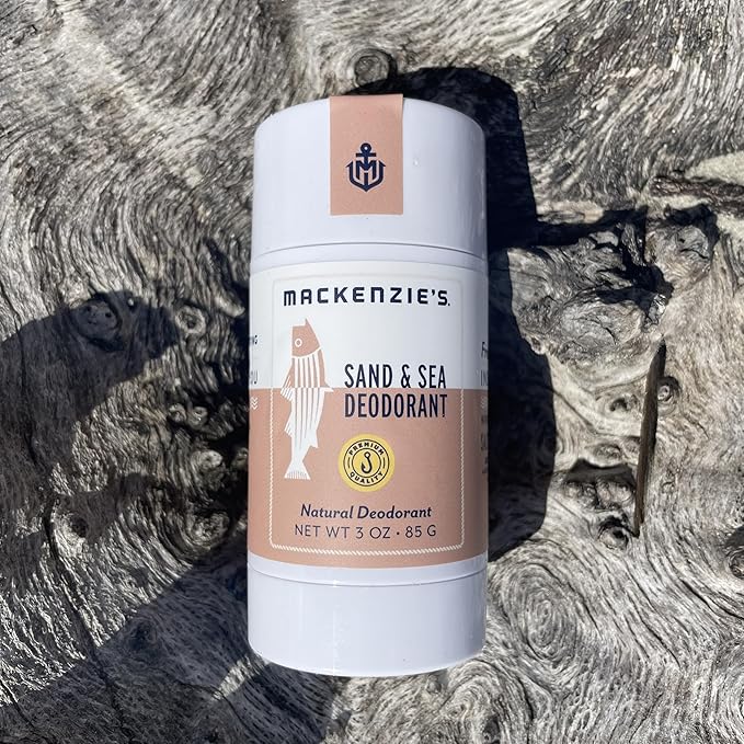 MacKenzie's Sand &amp Sea Deodorant &amp Shower Bar Bundle - Gifts for Women - Gifts for Men - Coastal Gifts - Natural - Sea Salt - Ozone - Citrus