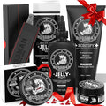 Bossman Complete Beard Kit – Men's Beard Oil Jelly Fortifying Shower Conditioner Balm Mustache Wax &amp Comb – Beard Softener &amp Grooming Care – Men Gift Set (Naked Unscented)