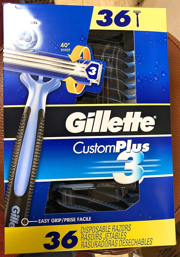 Gillette Custom Plus3 Disposable Razors 36-count