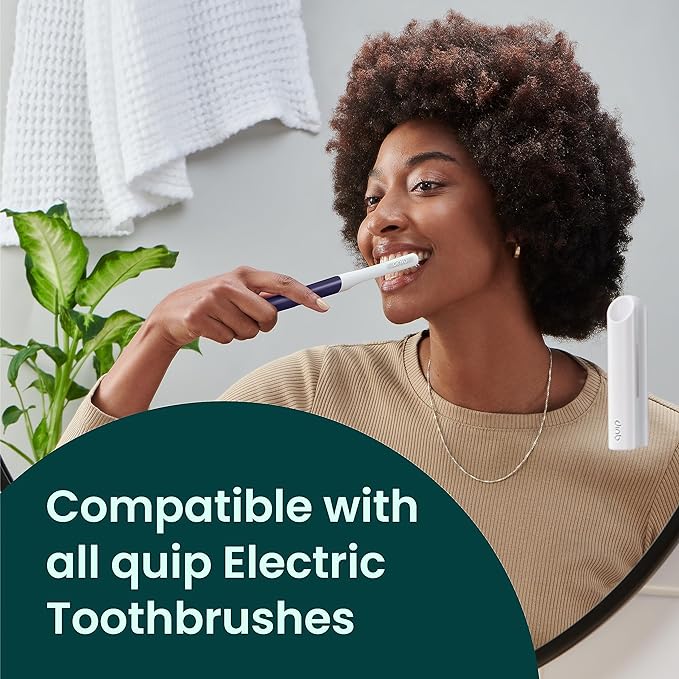 quip Sonic Toothbrush Replacement Heads for Adults - 3 Pack - Verified quip Standard Brush Head Refills for Electric Toothbrushes - Soft Bristles Compact &amp Flexible - Last 3 Months Each