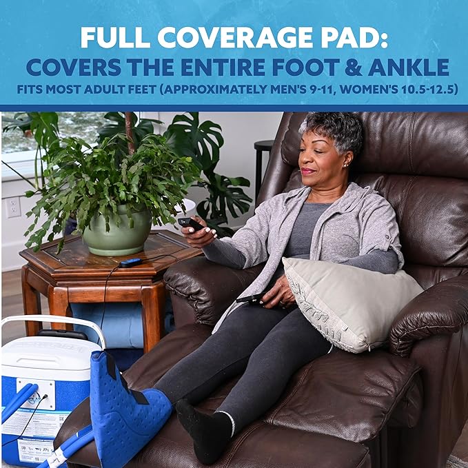 Polar Active Ice 3.0 Cold Therapy Ice Machine System with Programmable Timer Foot Therapy Compression Pad Lightweight 16 Quart Cooler Quiet Pump Strong Cryotherapy Pain Relief Treatment