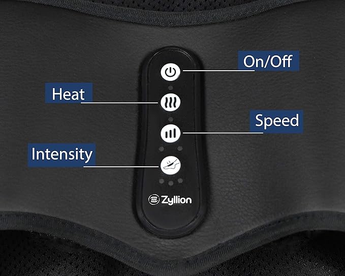 Zyllion Shiatsu Foot Massager with Heat - Deep Tissue Kneading Rolling Massage Machine with Air Compression for Feet Plantar Fasciitis and Up to Size 13 - Black (ZMA-31-BK)
