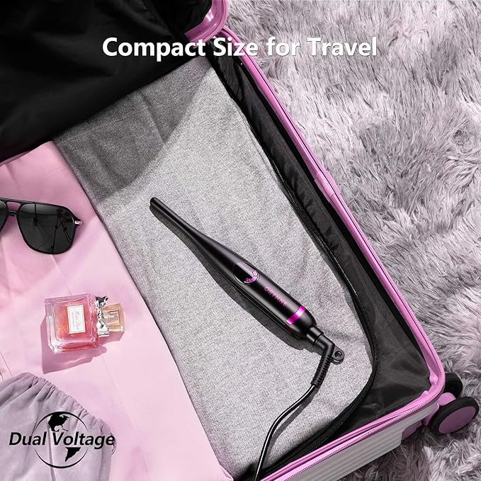 Small Flat Irons for Short Hair 5s Ultra Fast Heat Up Pencil Flat Iron Negative Ions Mini Flat Iron for Edges 3/10'' Travel Mini Hair Straightener with Digital Temp Control Easy to Use